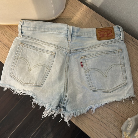 Levi's Sky Blue Cutoff Denim Shorts - Picture 5 of 5